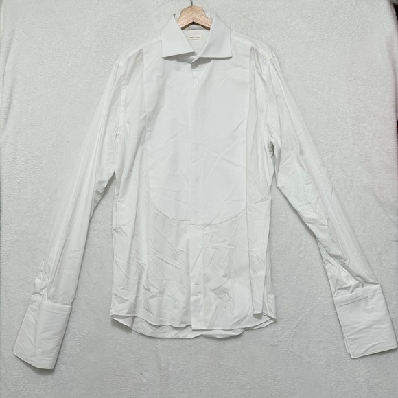 Suitsupply Tuxedo Shirt 17L 43L Slim Fit Egyptian Cotton French Cuff White - Picture 2 of 8